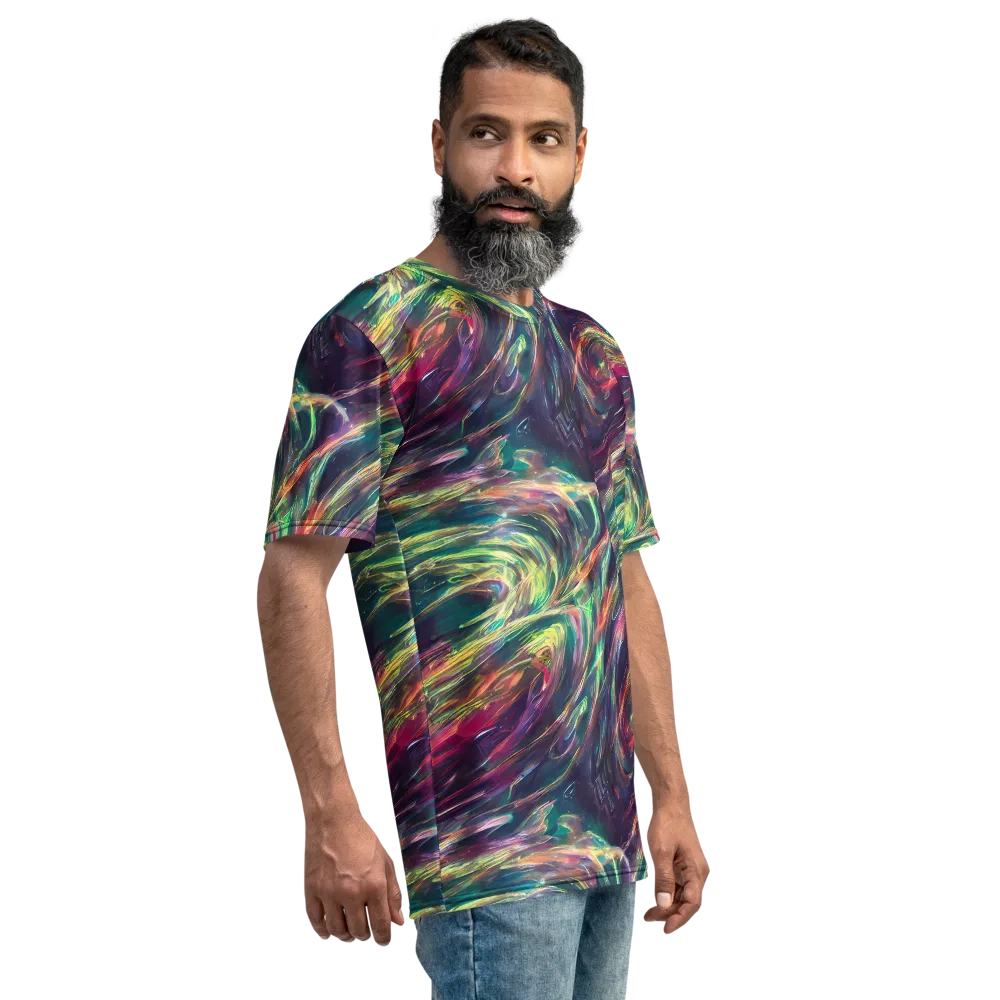 Viridian Rush on Men's Crew Neck T-Shirt — Right