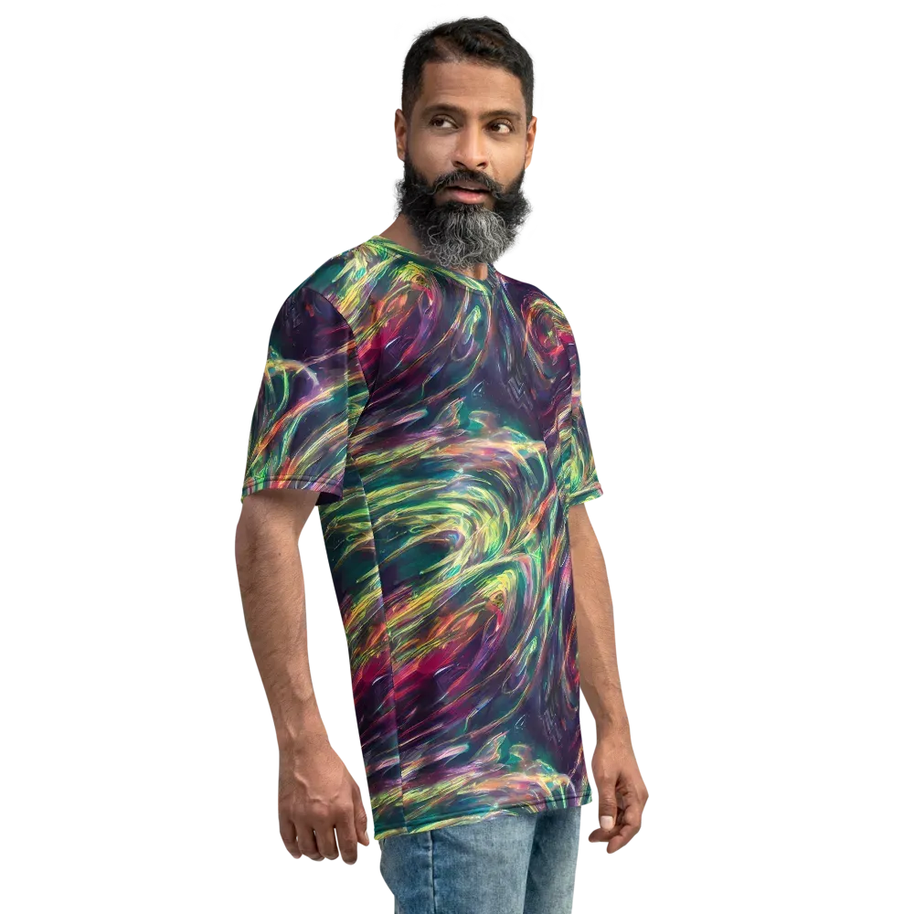 Viridian Rush on Men's Crew Neck T-Shirt — Right