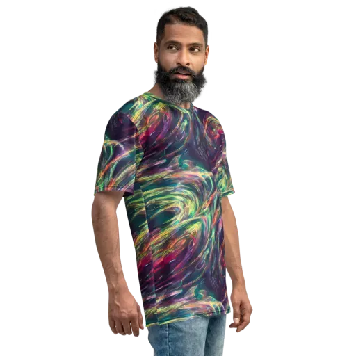 Viridian Rush on a Men's Crew Neck T-Shirt