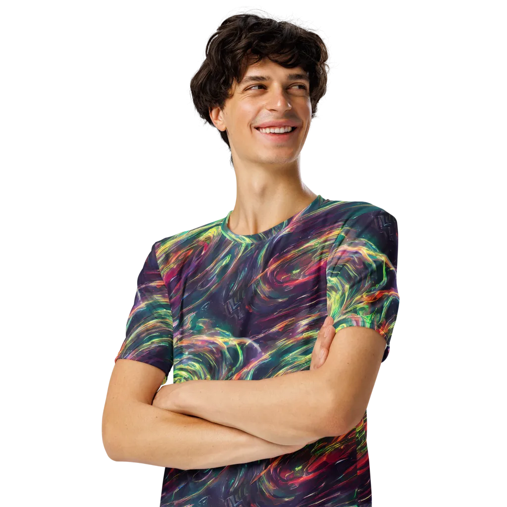 Viridian Rush on Men's Crew Neck T-Shirt — Left Front