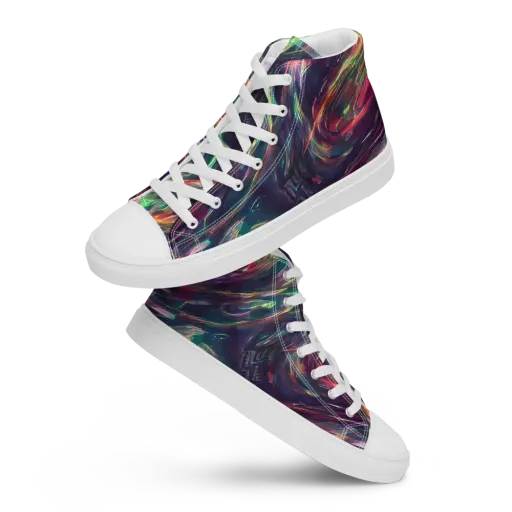 Viridian Rush on a Men's High Top Canvas Shoes