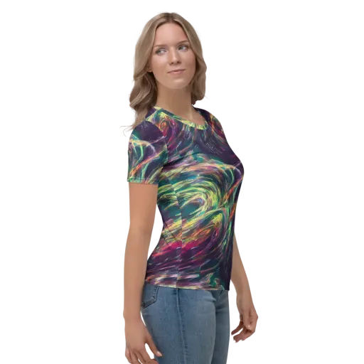Viridian Rush on a Women's Crew Neck T-Shirt