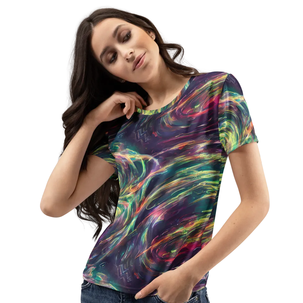 Viridian Rush on Women's Crew Neck T-Shirt — Left Front
