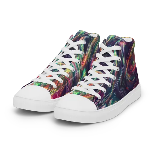 Viridian Rush on a Women's High Top Canvas Shoes