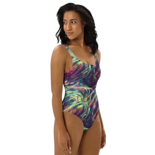 Viridian Rush on a One-Piece Swimsuit