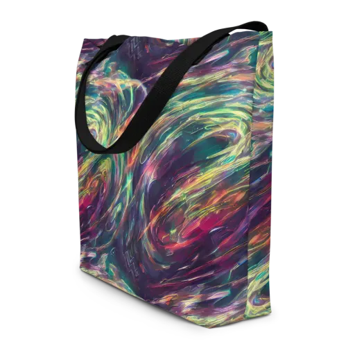 Viridian Rush on a Large Tote Bag W/ Pocket