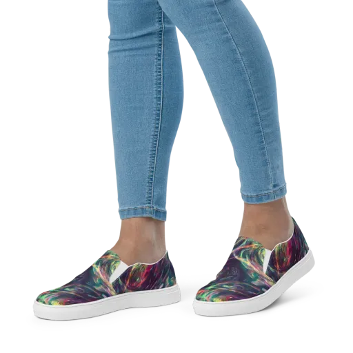 Viridian Rush on a Women's Slip-On Canvas Shoes
