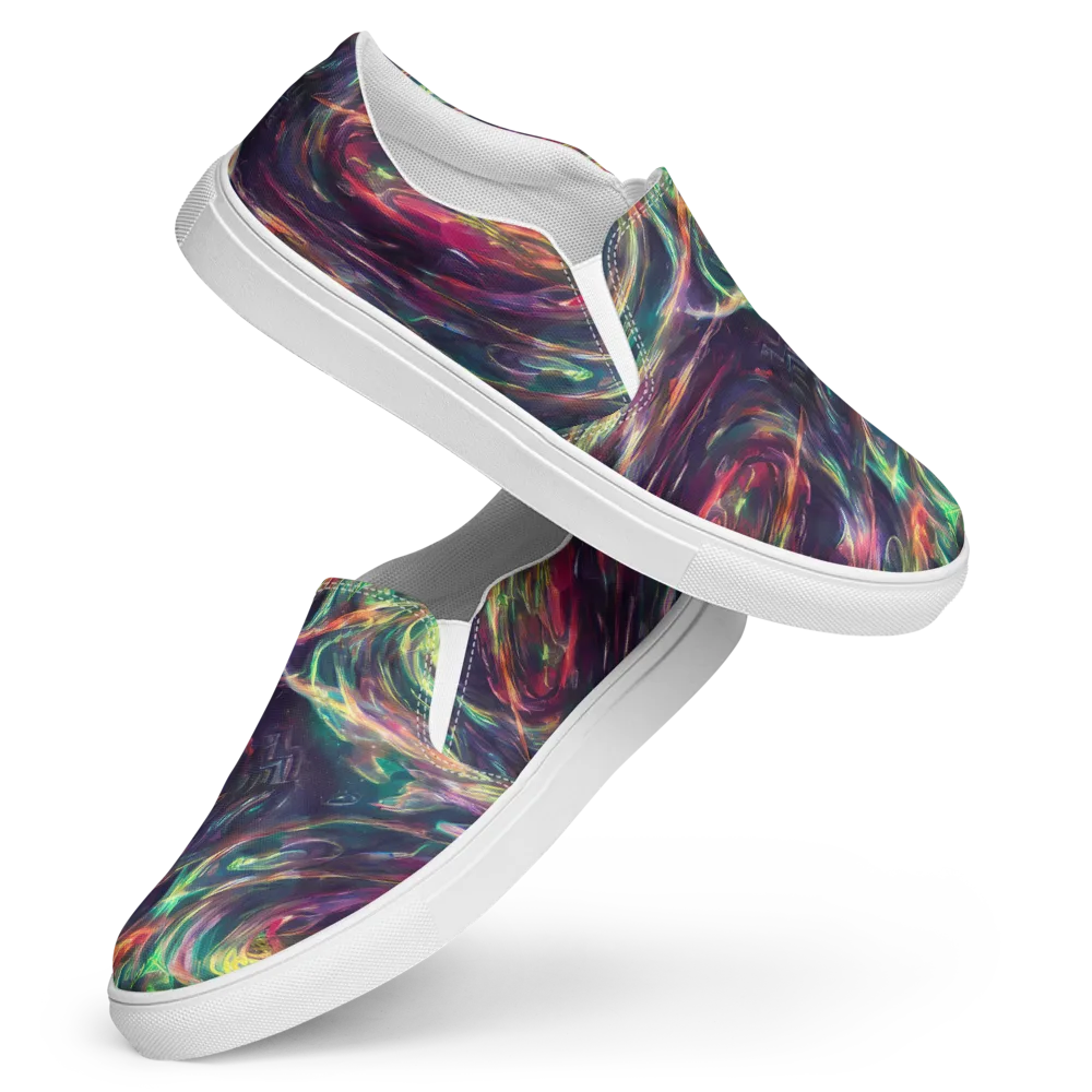 Viridian Rush on Women's Slip-On Canvas Shoes — Front