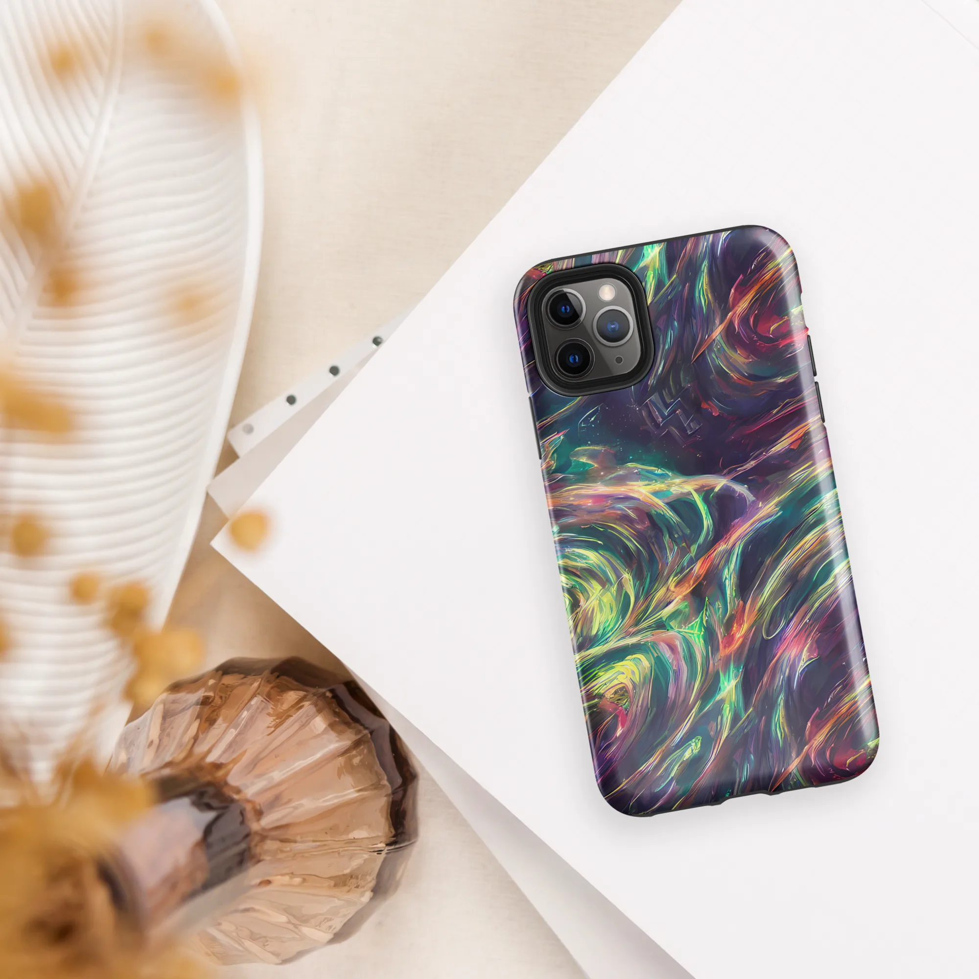 Viridian Rush on Tough Case for iPhone® — Front