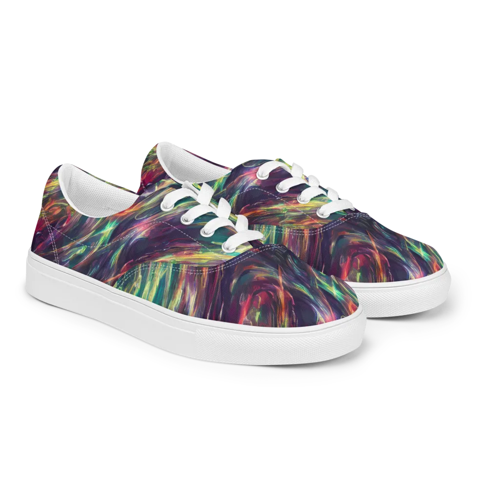 Viridian Rush on Men's Lace-Up Canvas Shoes — Right Front