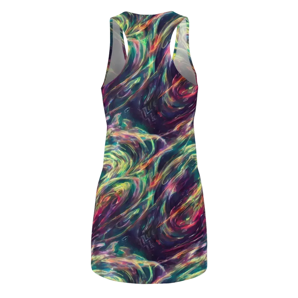 Viridian Rush on Racerback Dress — Back