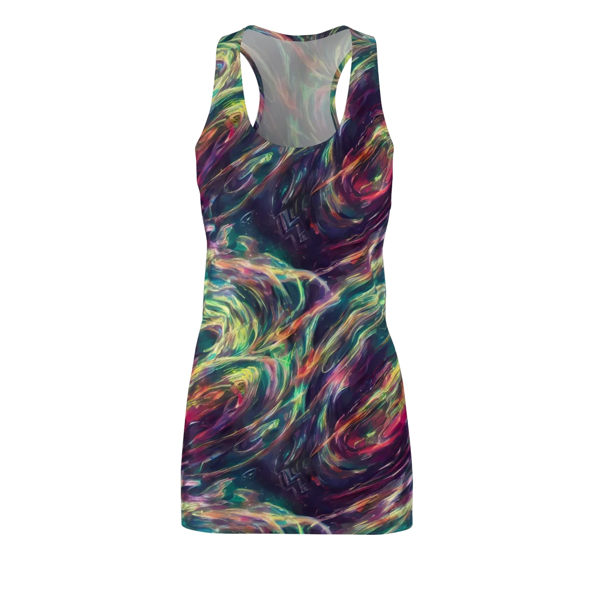 Viridian Rush on Racerback Dress — Front