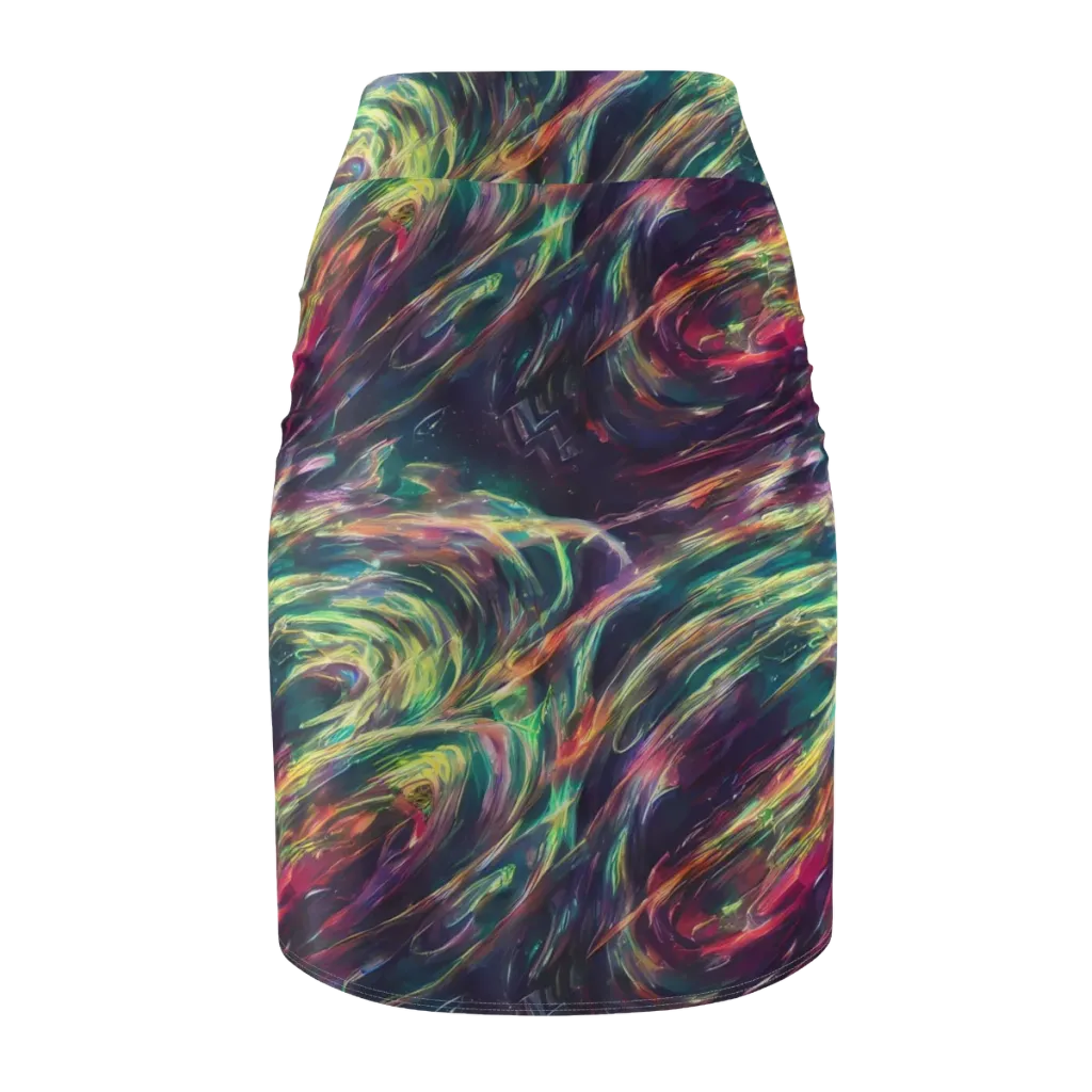 Viridian Rush on Pencil Skirt — Back