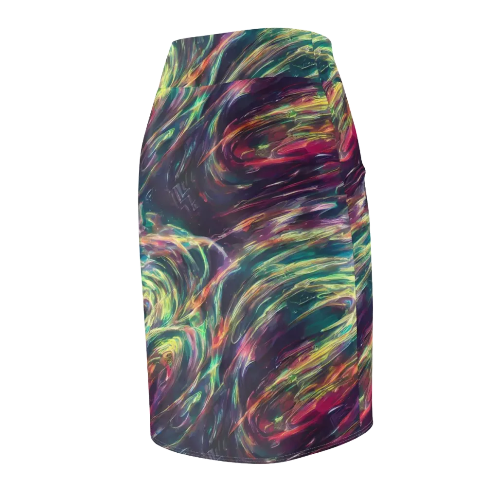 Viridian Rush on Pencil Skirt — Back Side