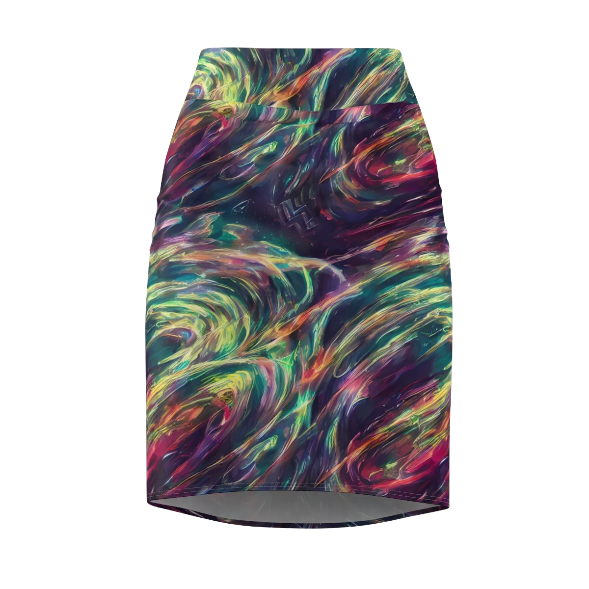 Viridian Rush on Pencil Skirt — Front