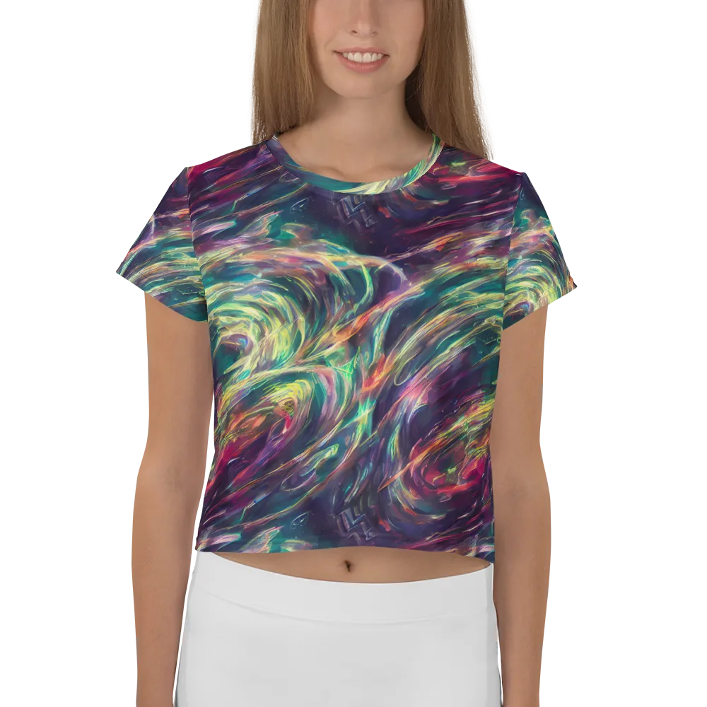 Viridian Rush on Crop Tee — Front
