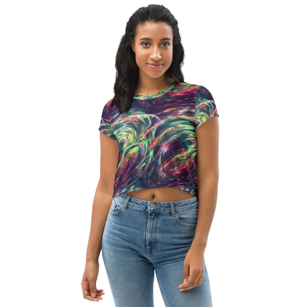 Viridian Rush on Crop Tee — Front