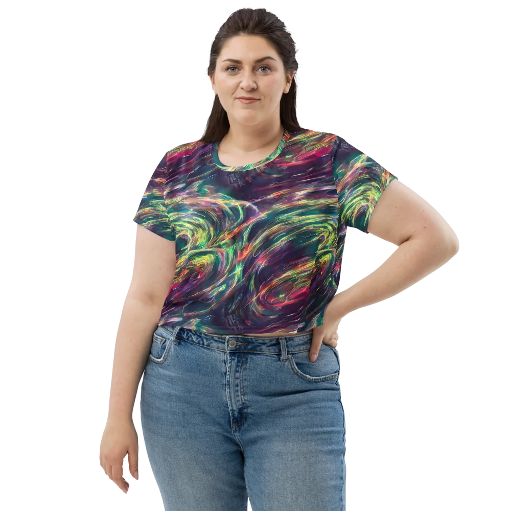 Viridian Rush on Crop Tee — Front