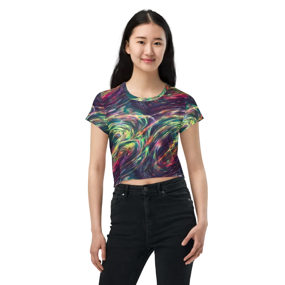 Viridian Rush on Crop Tee — Front