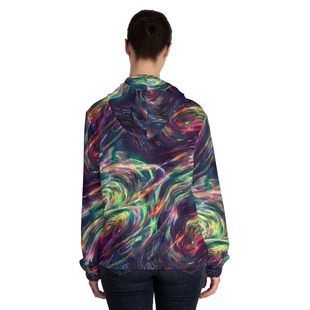 Viridian Rush on Women's Full-Zip Hoodie — Back On Person
