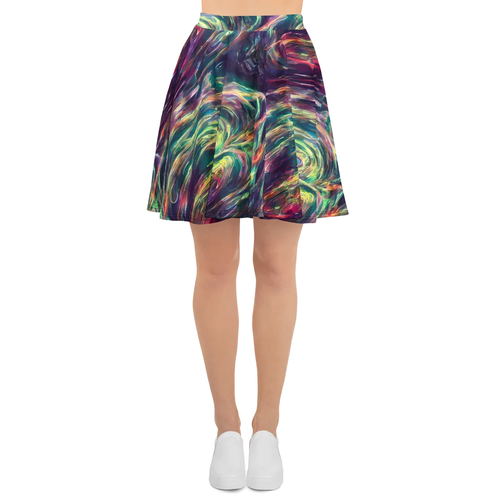 Viridian Rush on Skater Skirt — Front