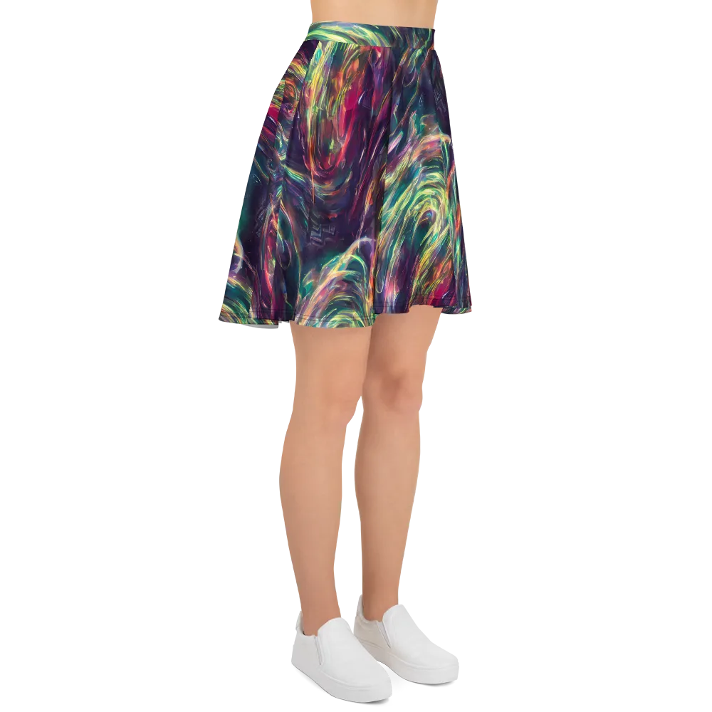 Viridian Rush on Skater Skirt — Right