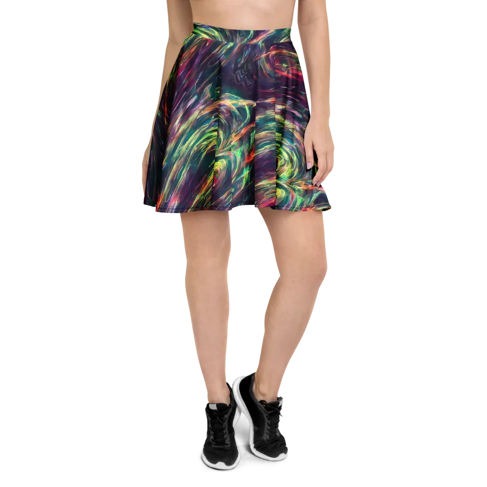 Viridian Rush on Skater Skirt — Front