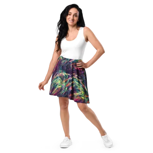 Viridian Rush on a Skater Skirt