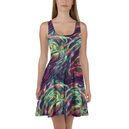 Viridian Rush on a Skater Dress