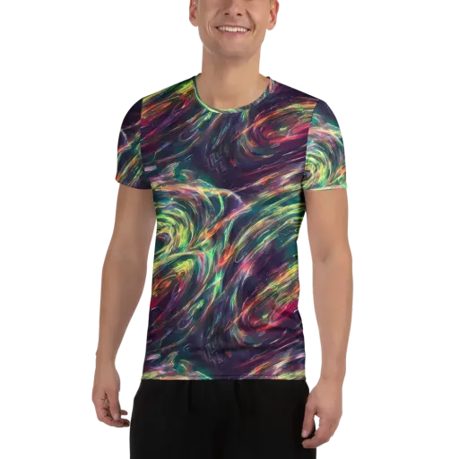 Viridian Rush on a Men's Athletic T-Shirt