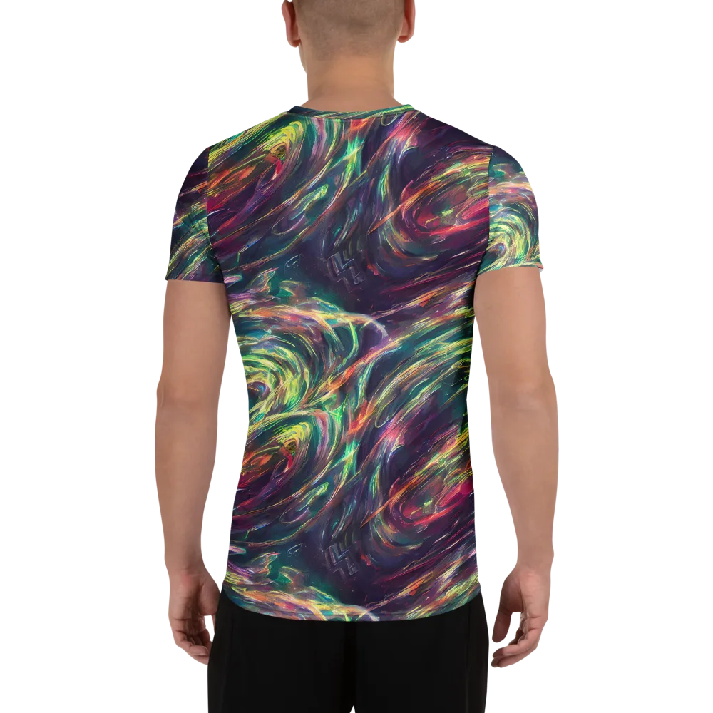 Viridian Rush on Men's Athletic T-Shirt — Back