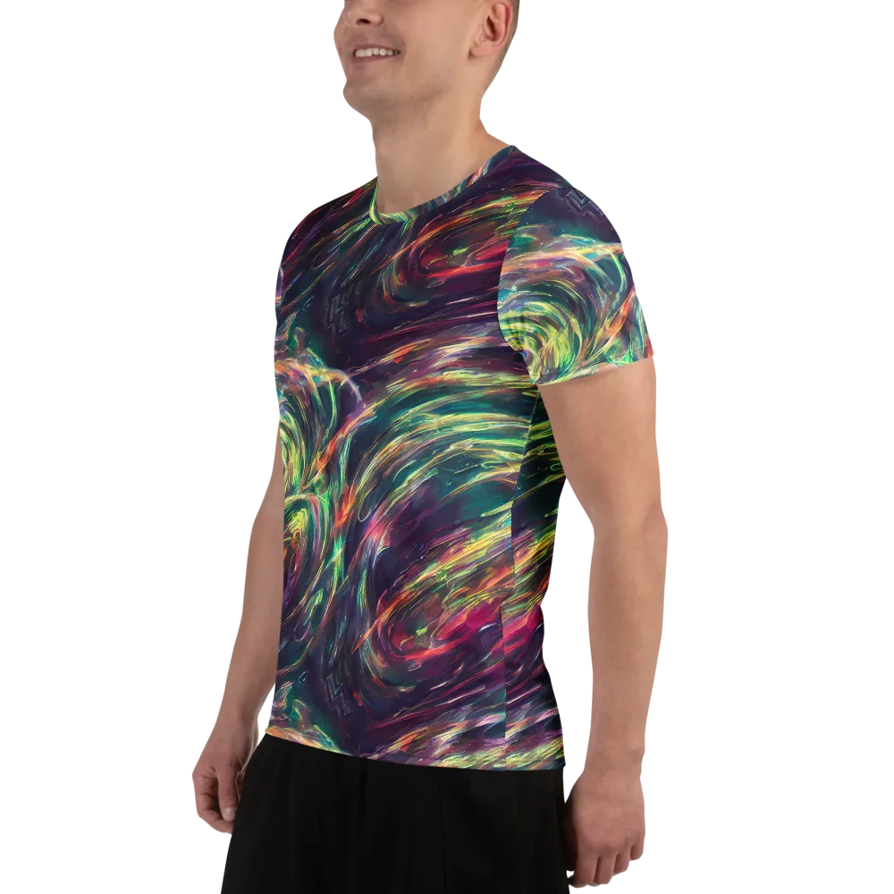 Viridian Rush on Men's Athletic T-Shirt — Left