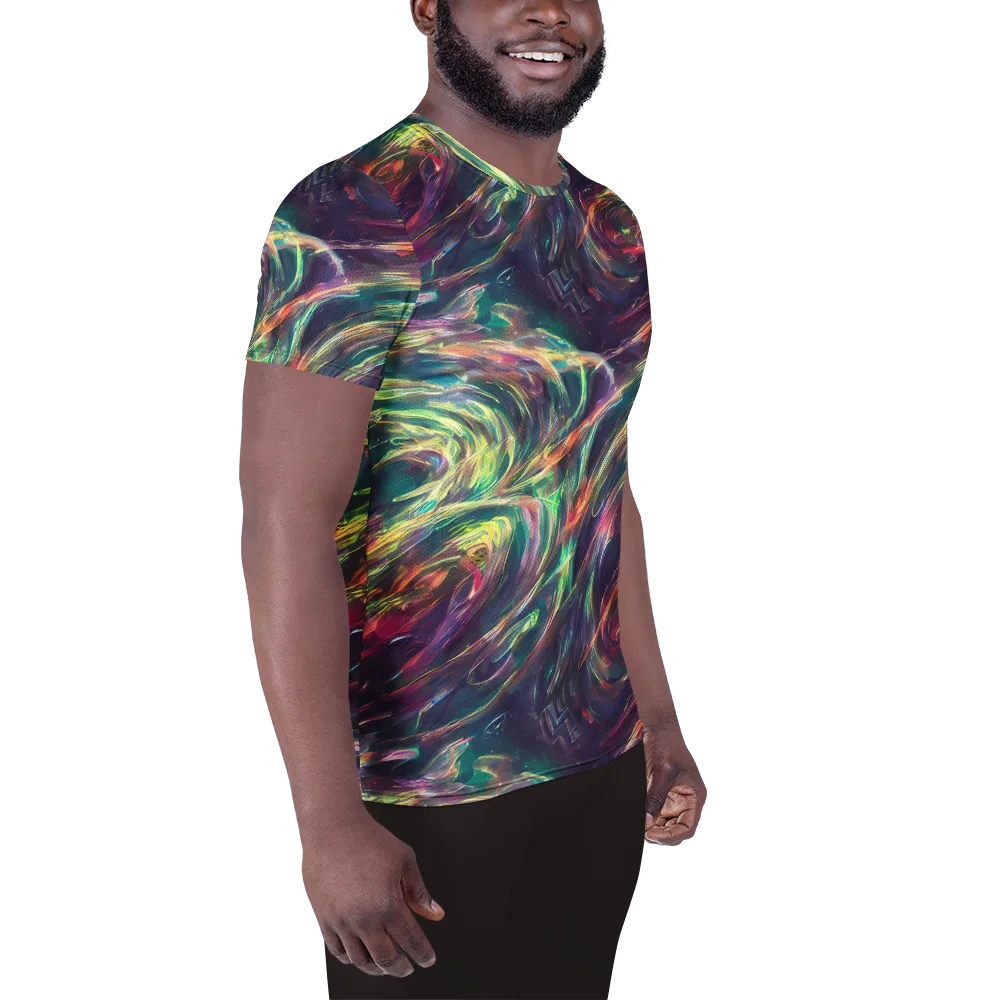 Viridian Rush on Men's Athletic T-Shirt — Right