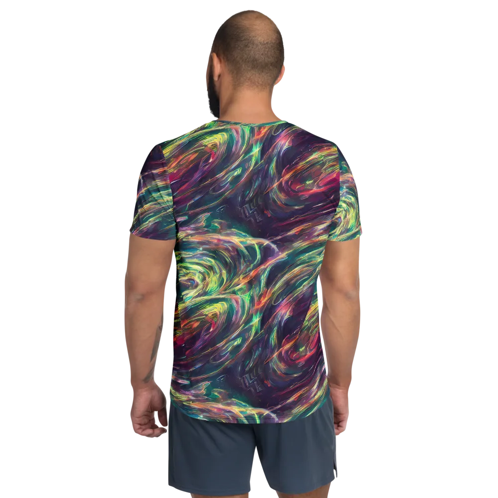 Viridian Rush on Men's Athletic T-Shirt — Back