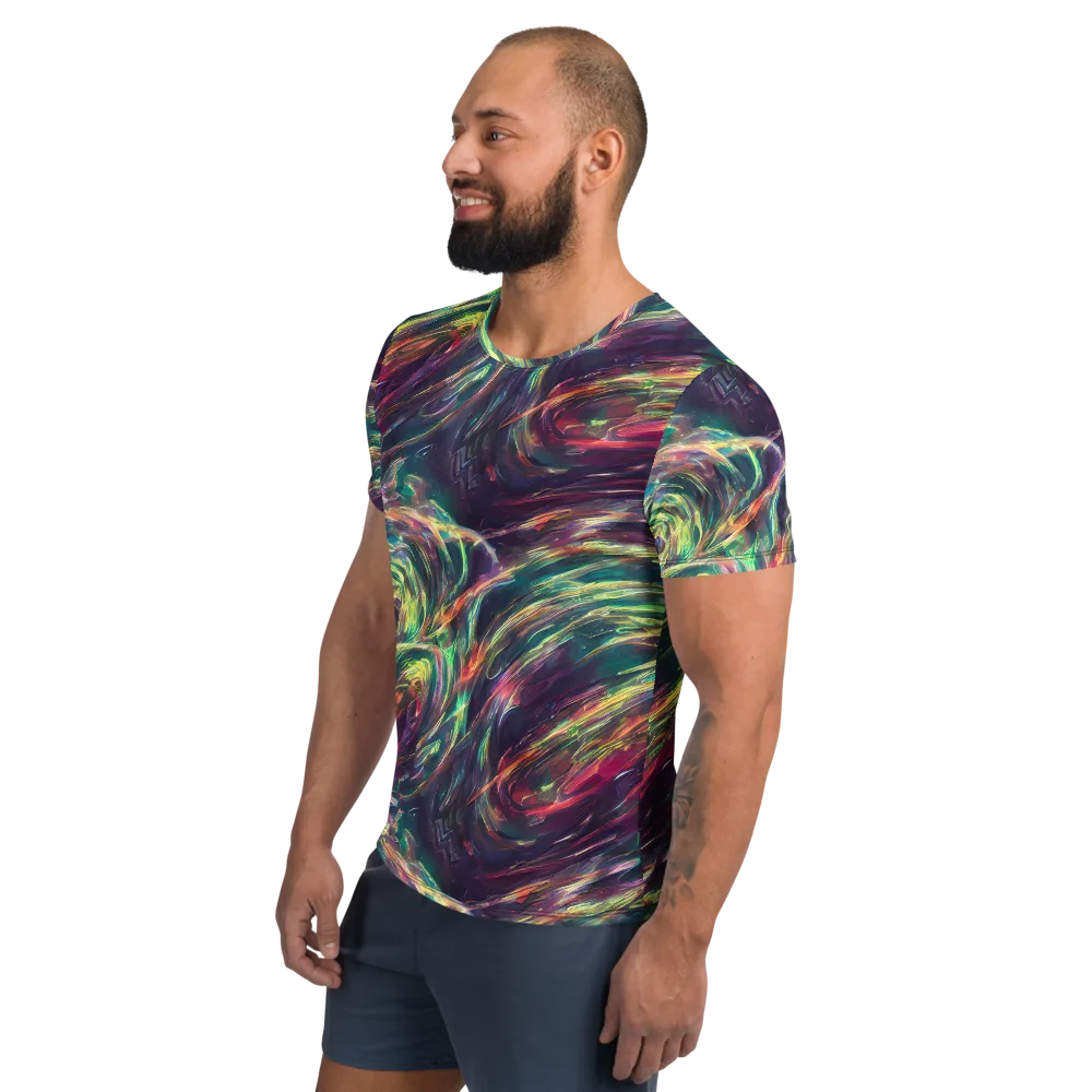 Viridian Rush on Men's Athletic T-Shirt — Left