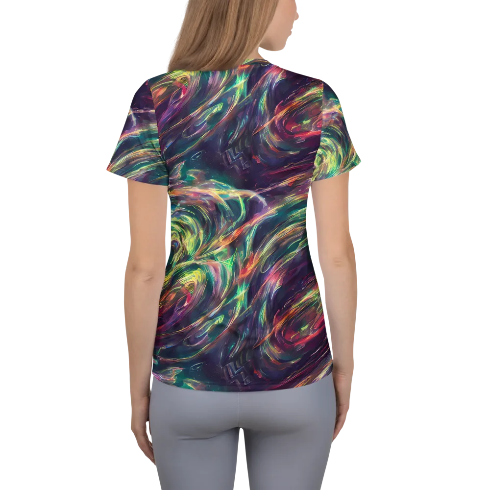 Viridian Rush on Women's Athletic T-Shirt — Back