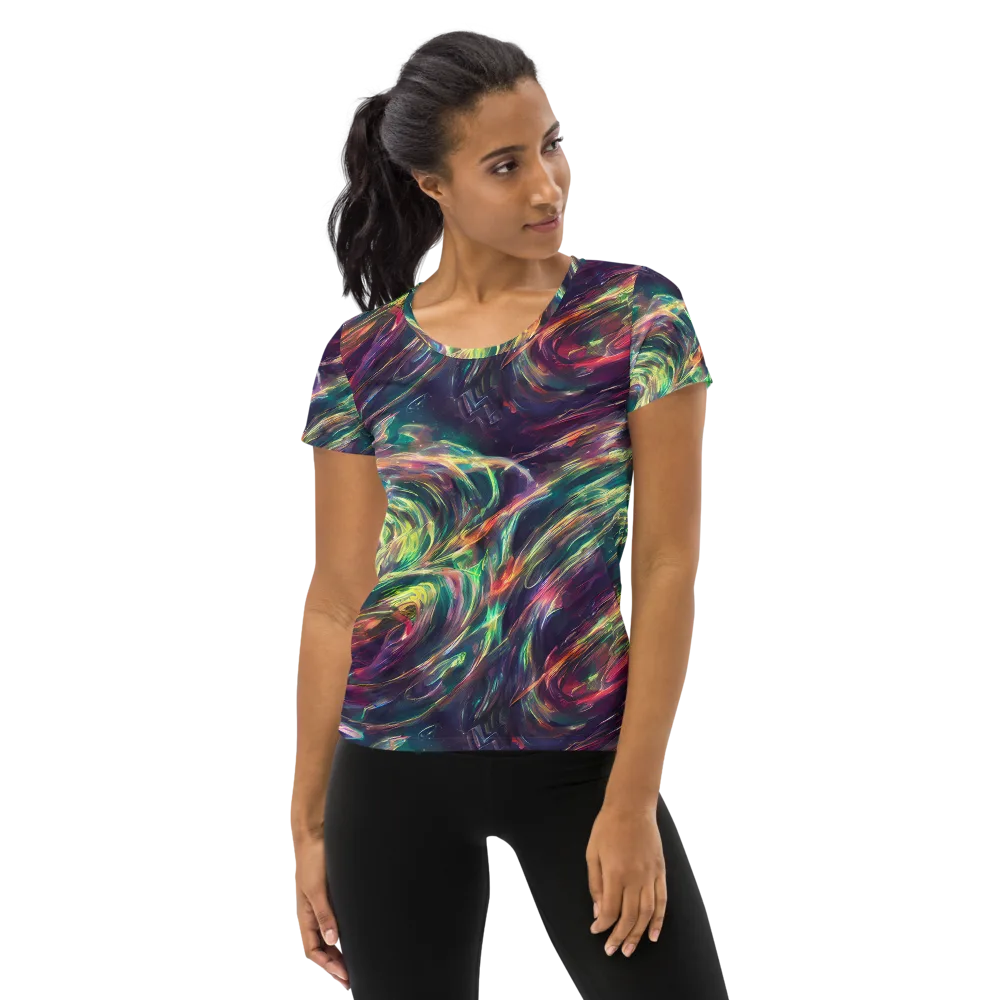 Viridian Rush on Women's Athletic T-Shirt — Front