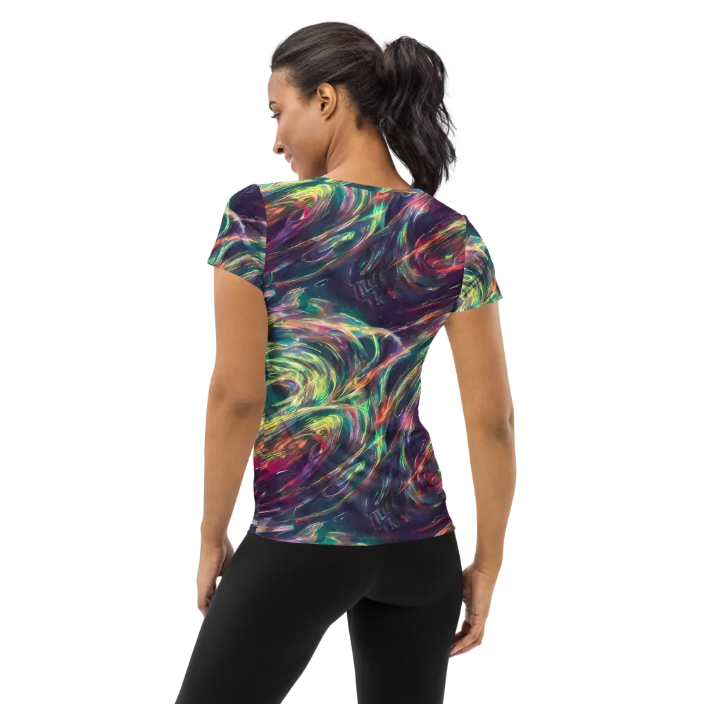 Viridian Rush on Women's Athletic T-Shirt — Back