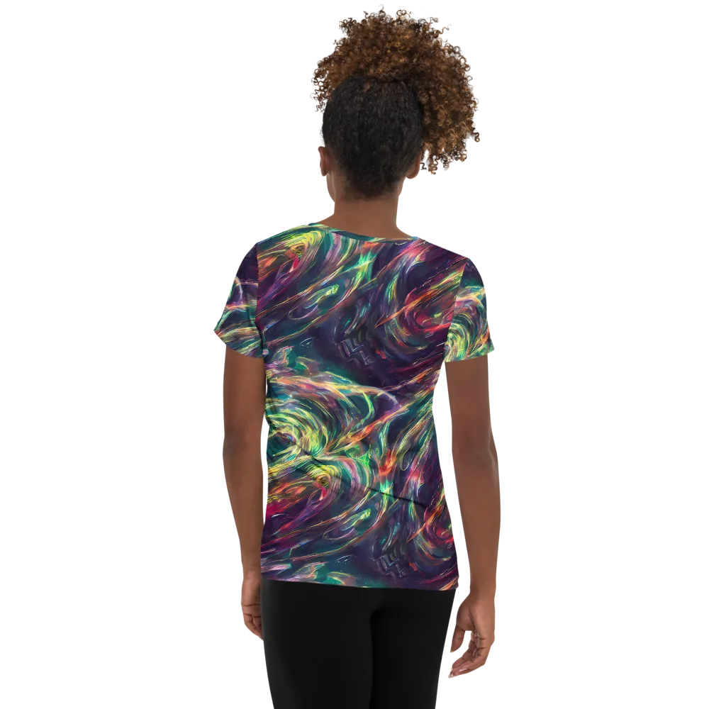 Viridian Rush on Women's Athletic T-Shirt — Back
