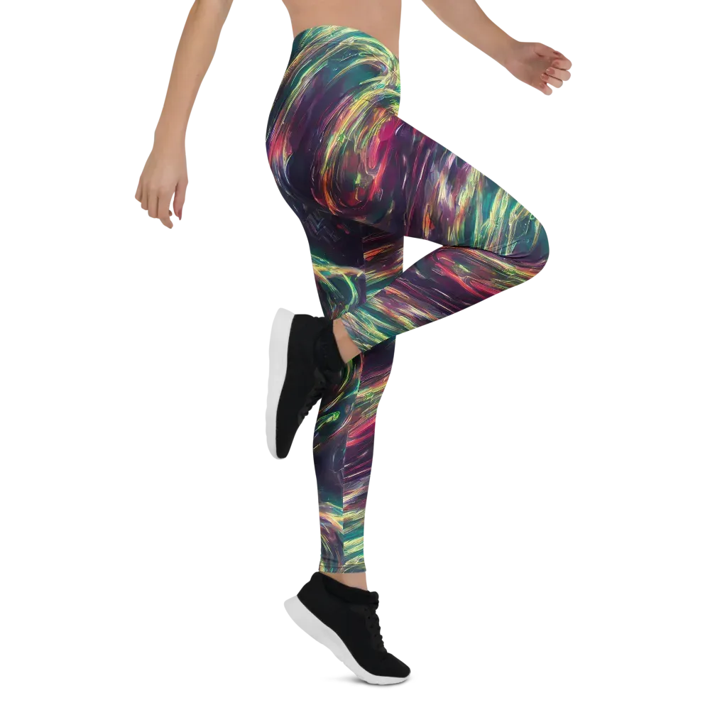 Viridian Rush on Leggings — Right