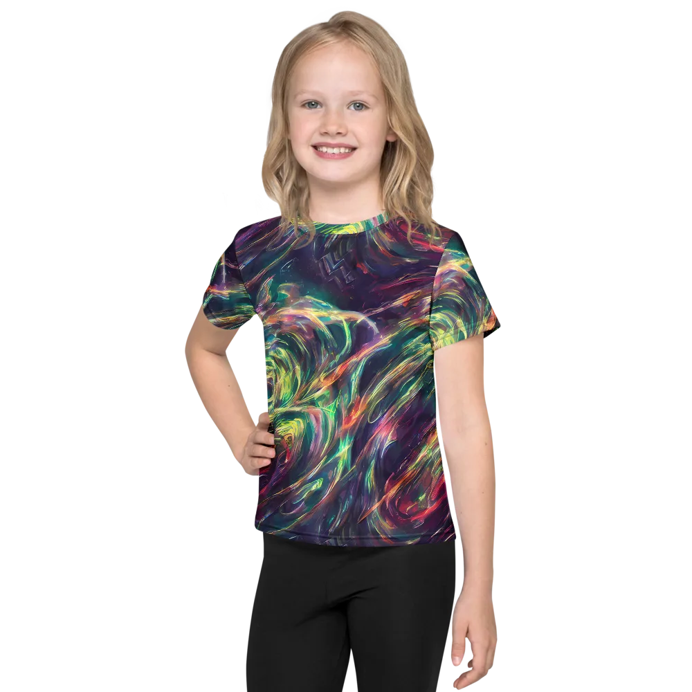 Viridian Rush on Kids Crew Neck T-Shirt — Front