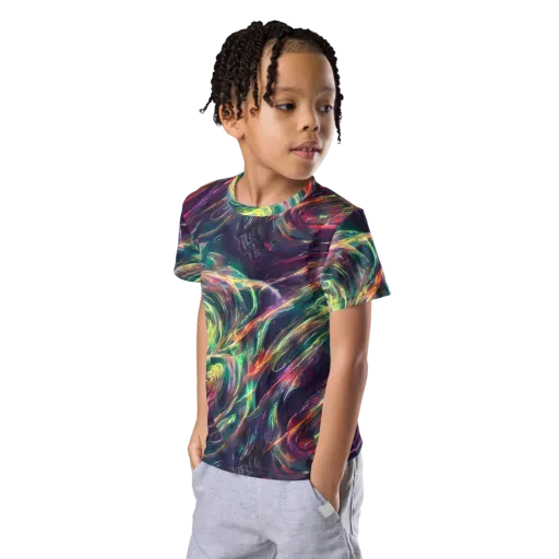 Viridian Rush on a Kids Crew Neck T-Shirt