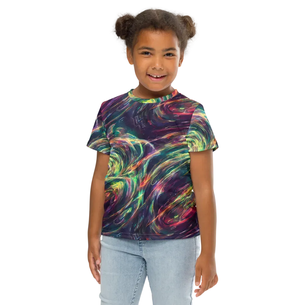 Viridian Rush on Kids Crew Neck T-Shirt — Front