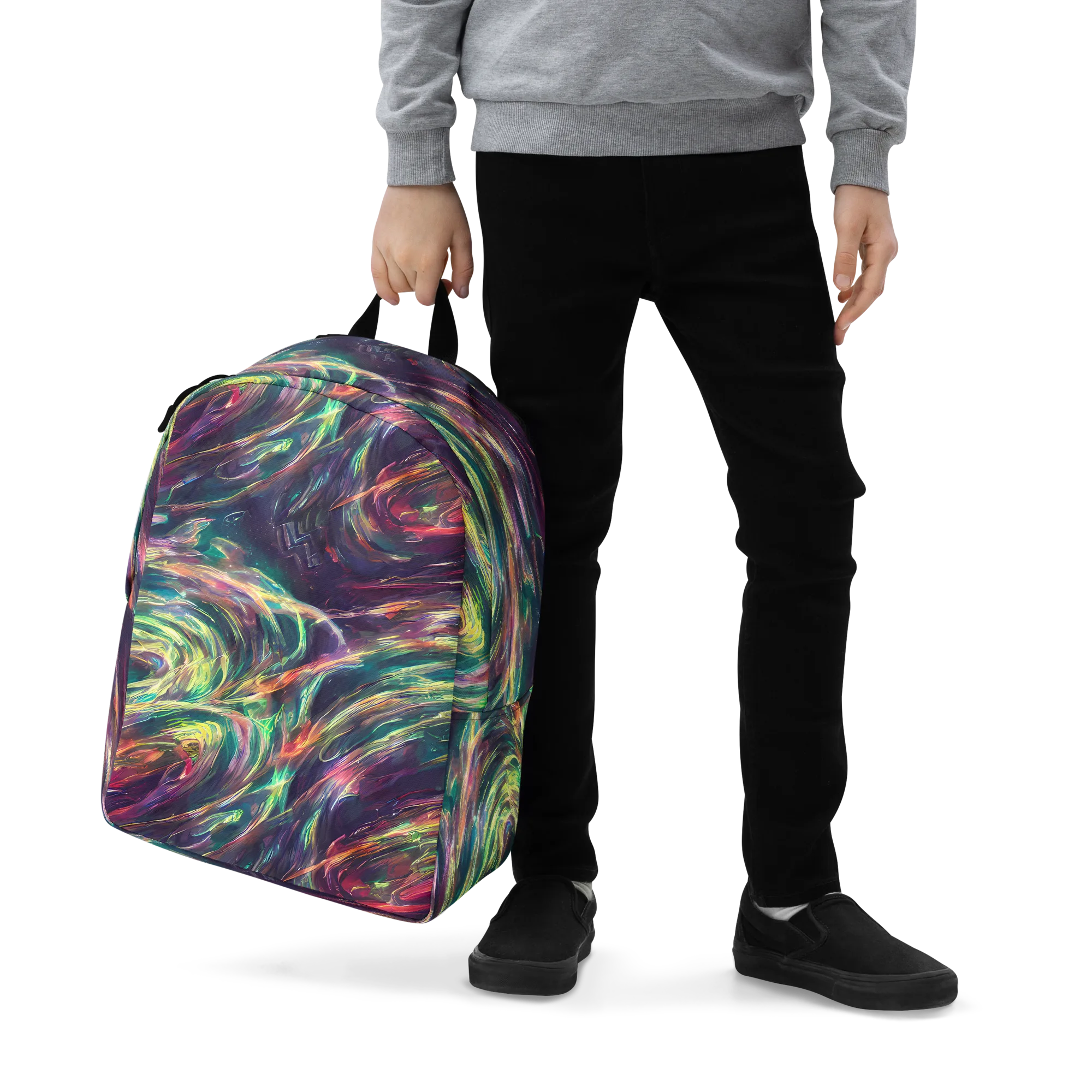 Viridian Rush on Minimalist Backpack — Zoomed-in