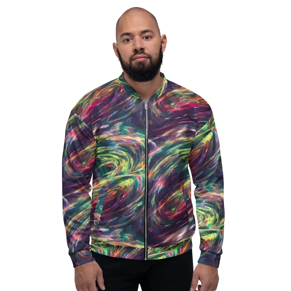 Viridian Rush on Bomber Jacket — Front