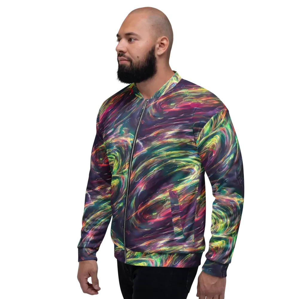 Viridian Rush on Bomber Jacket — Left