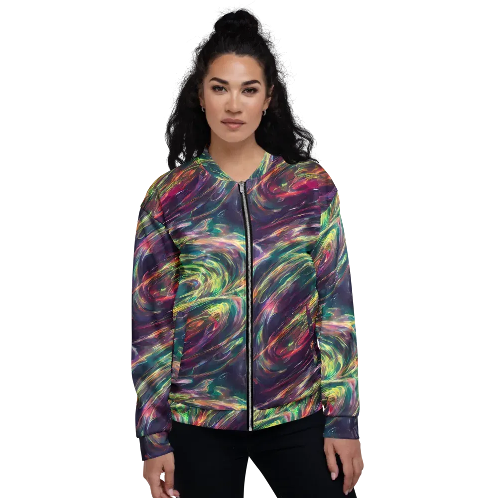 Viridian Rush on Bomber Jacket — Front