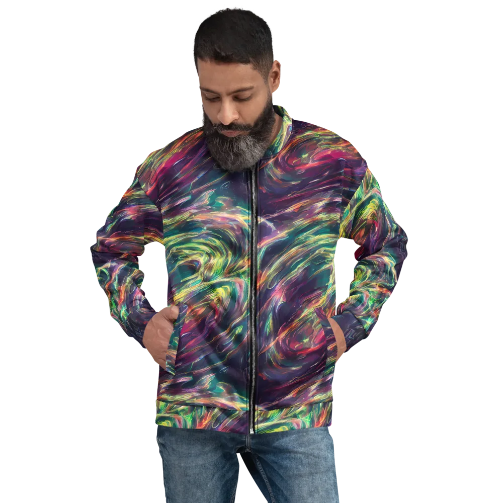 Viridian Rush on Bomber Jacket — Front
