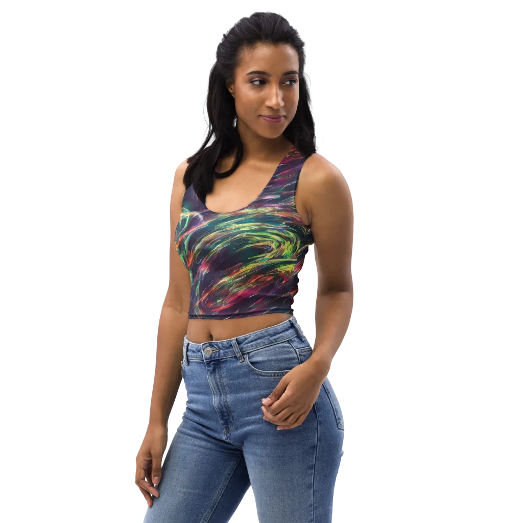 Viridian Rush on Crop Top — Left Front