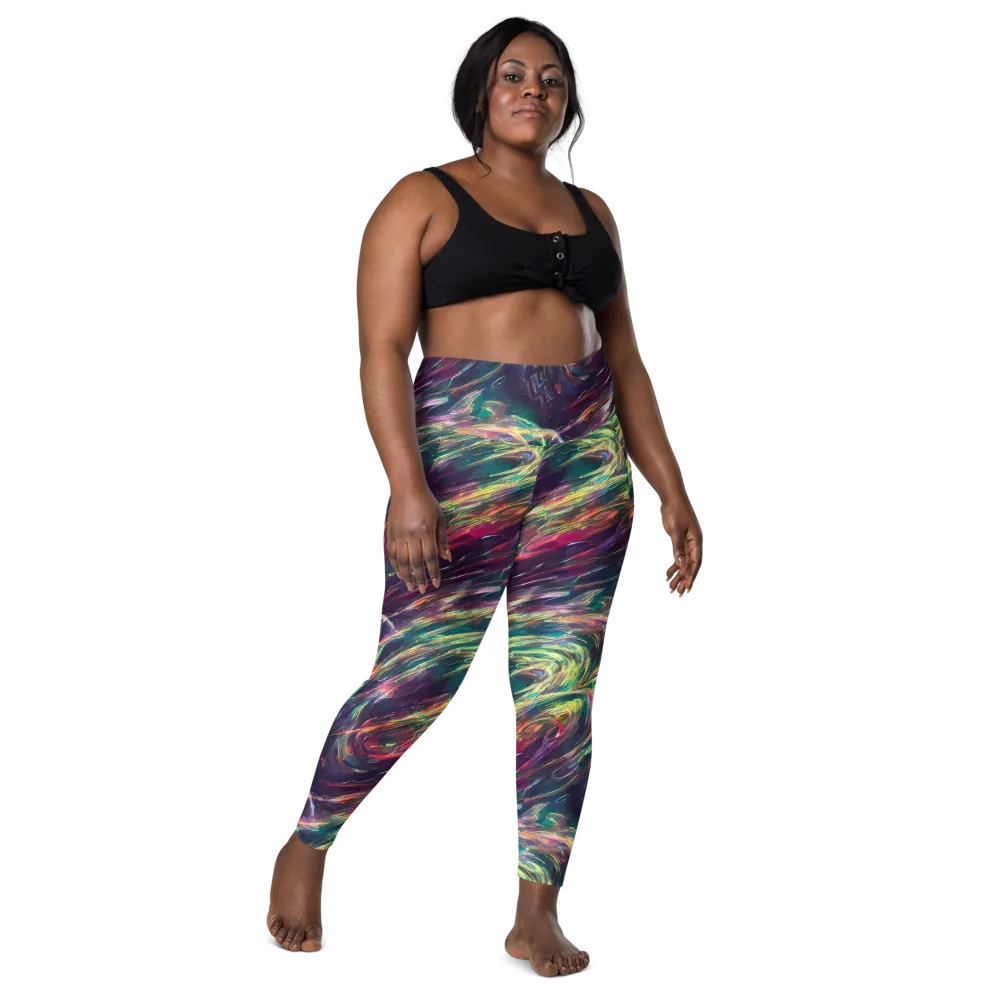 Viridian Rush on Leggings with Pockets — Front